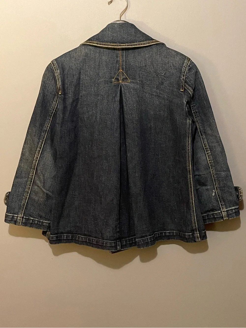 Vintage Ralph Lauren Denim Peacoat Jacket XS Y2K Fit & Flare Nautical - Picture 9 of 16